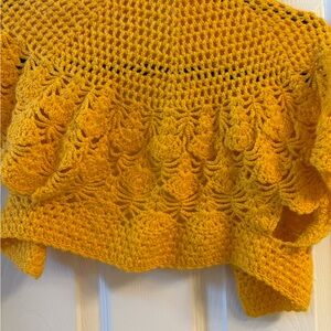 Yellow Crochet Sweater
